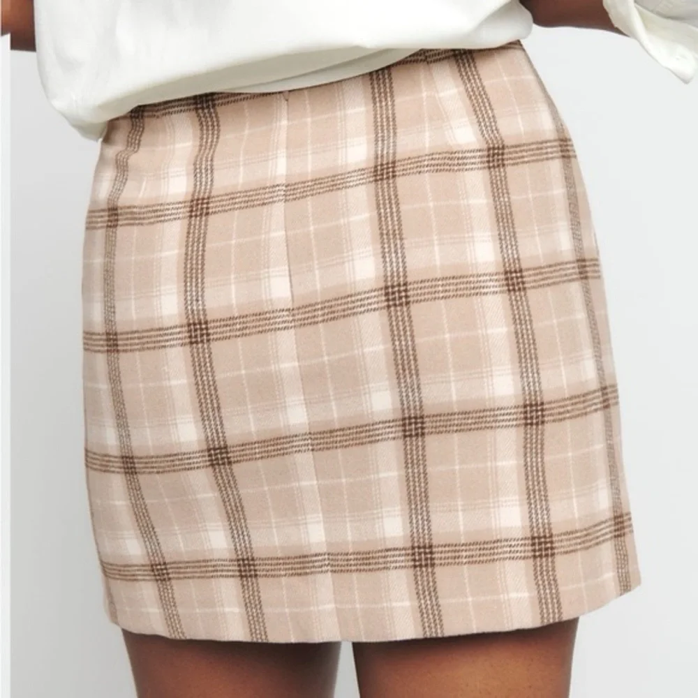 Reformation Plaid‎ Janis Skirt size 4